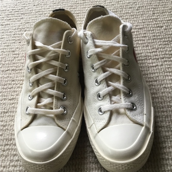 Comme des Garcons Cream and Red Sneakers - Picture 3 of 12